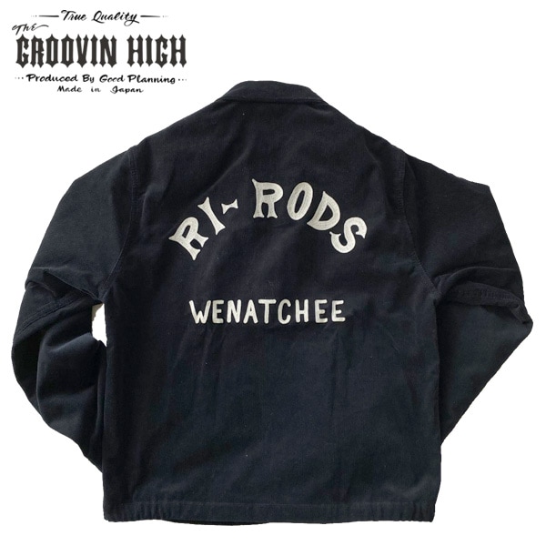 The GROOVIN HIGHʥ롼ϥˡ1940s style Car club Jacket Black ֥㥱å ǥ㥱å ɥꥺ顼