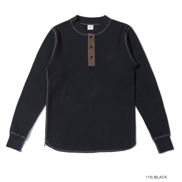 ��BUZZ RICKSON'S�ʥХ��ꥯ���󥺡ˡ�Lot No. BR68130 / BUZZ RICKSON'S THERMAL HENLEY NECK T-SHIRT �����ޥ� �إ�꡼�ͥå� ��åե�