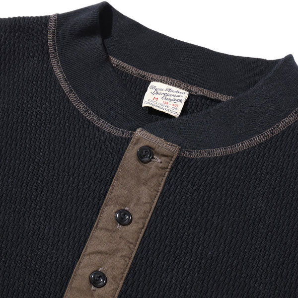 ��BUZZ RICKSON'S�ʥХ��ꥯ���󥺡ˡ�Lot No. BR68130 / BUZZ RICKSON'S THERMAL HENLEY NECK T-SHIRT �����ޥ� �إ�꡼�ͥå� ��åե�