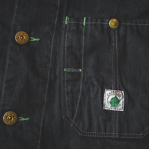��TCB JEANS�ʥƥ��������ӡ� �����󥺡��ˡ�Cat Head Jacket BKBK ����åȥإå� ���㥱�å� �֥�å� �ǥ˥� ���С������������� JAPAN DENIM