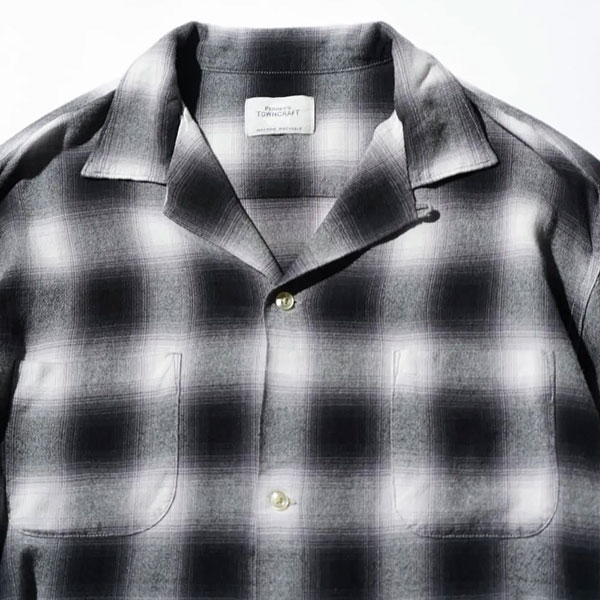 ��TOWNCRAFT�ʥ����󥯥�ե� �ˡ�PENNY'S�ʤڥˡ����ˡ� 60S LOOP COLLAR SHIRTS ����֥�롼�ץ��顼����� Ĺµ����� CHECK SHIRTS �����å������ TC25F02300