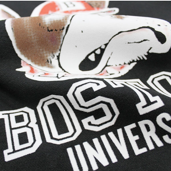 ��Dapper's�ʥ��åѡ����ˡ�3.0mmBinder Crew Neck Sweat Flocky Print Design Model LOT1812 BOSTON �ե��å����ץ��ȥ������å� �ȥ졼�ʡ�