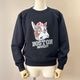 ��Dapper's�ʥ��åѡ����ˡ�3.0mmBinder Crew Neck Sweat Flocky Print Design Model LOT1812 BOSTON �ե��å����ץ��ȥ������å� �ȥ졼�ʡ�