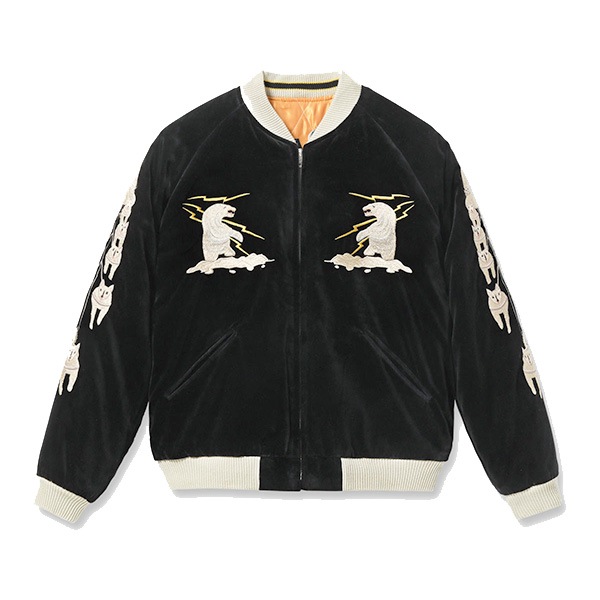 ڥơ顼Ρʥơ顼ȥ襦ˡTT15792-119 / Late 1950s Style Velveteen Souvenir Jacket POLAR BEAR  ALASKA MAPɡ ٥˥ 㥱å 饹  ٥ 