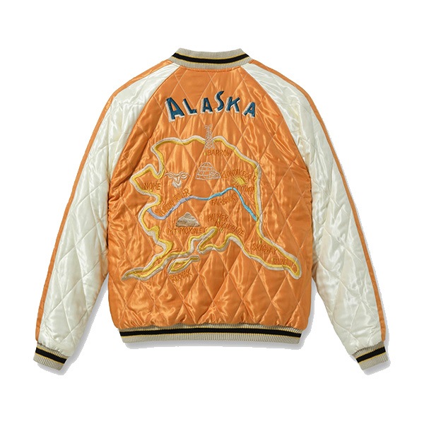 ڥơ顼Ρʥơ顼ȥ襦ˡTT15792-119 / Late 1950s Style Velveteen Souvenir Jacket POLAR BEAR  ALASKA MAPɡ ٥˥ 㥱å 饹  ٥ 
