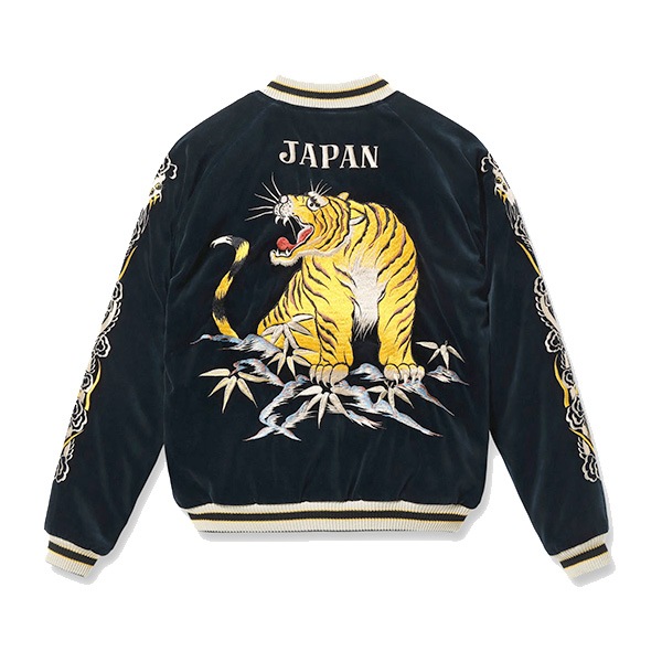 ڥơ顼Ρʥơ顼ȥ襦ˡTT15792-128 / Mid 1950s Style Velveteen Souvenir Jacket ROARING TIGER  JAPAN MAP  ٥˥ 㥱å   ٥ 