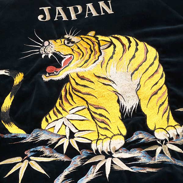 ڥơ顼Ρʥơ顼ȥ襦ˡTT15792-128 / Mid 1950s Style Velveteen Souvenir Jacket ROARING TIGER  JAPAN MAP  ٥˥ 㥱å   ٥ 