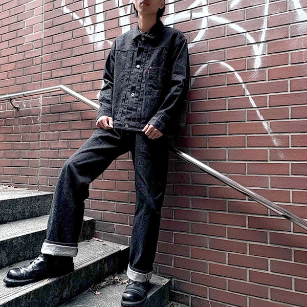 Ground-Alls SILVER STONEʥɥ륺 СȡˡS40's ǥ G-WW2-BK Rigid ꥸå JEANS   BLACK DENIM JACKETS G S40 ֥åǥ˥