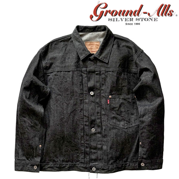 Ground-Alls SILVER STONEʥɥ륺 СȡˡS40's ǥ G-WW2-BK Rigid ꥸå JEANS   BLACK DENIM JACKETS G S40 ֥åǥ˥