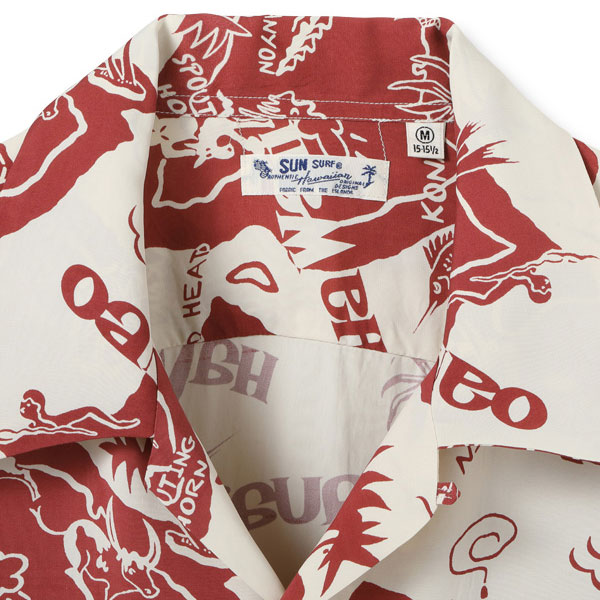 ���ϥ󥬡��ץ쥼��Ȣ���SUN SURF�ʥ��󥵡��աˡ�Lot No. SS39012 / RAYON HAWAIIAN SHIRT ��SHOWING HAWAIIAN ISLAND�� ALOHA �����ϥ���ġ� �ϥ磻���󥷥�� ���ʥ������ݡ��ĥ�����������å� �ѥ��ե��å������ݡ��ĥ�����