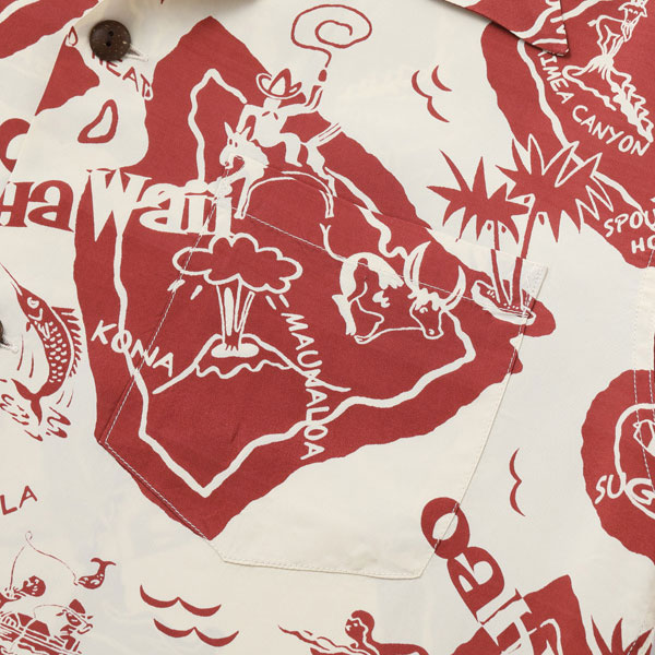 ���ϥ󥬡��ץ쥼��Ȣ���SUN SURF�ʥ��󥵡��աˡ�Lot No. SS39012 / RAYON HAWAIIAN SHIRT ��SHOWING HAWAIIAN ISLAND�� ALOHA �����ϥ���ġ� �ϥ磻���󥷥�� ���ʥ������ݡ��ĥ�����������å� �ѥ��ե��å������ݡ��ĥ�����