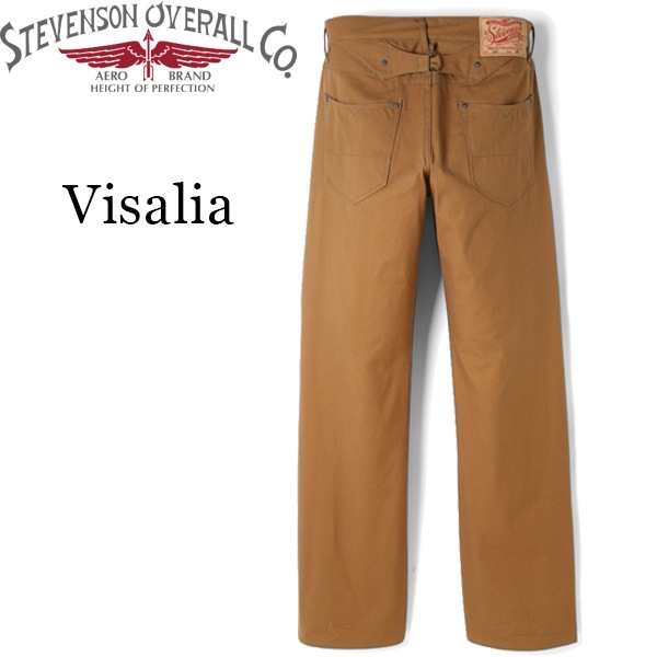 Stevenson Overall Coʥƥ֥󥽥 Сˡ Visalia-280 Brown Selvage Canvas BUCKLE-BACK WIDE STRAIGHT LEG ХåХå
