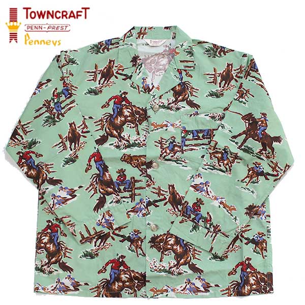 RRL キャンプシャツ 総柄 NIRVANA カートコバーン TOWNCRAFT（タウンクラフト ）・PENNY'S（ぺニーズ）】 KURT