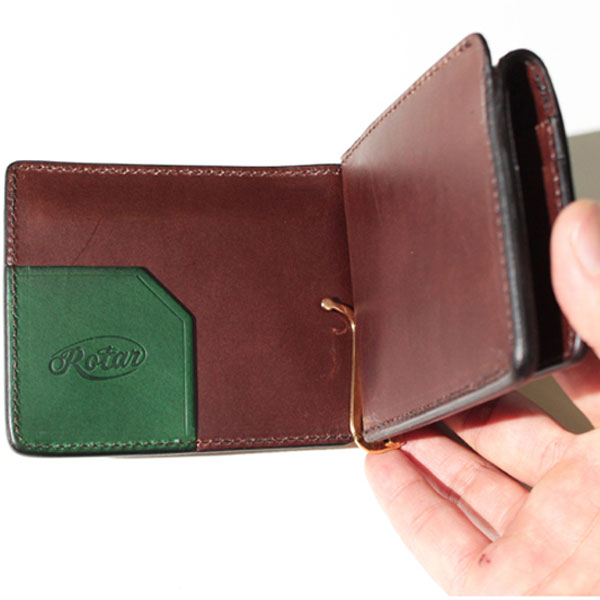 Ro money clip ローター マネークリップ ショートウォレット レザー ROTAR】（ローター） Ro money clip マネークリップ BLUE