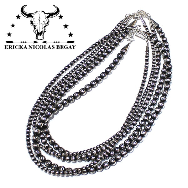 Ericka Nicolas Begayʥå˥饹ӥˡNavajo Pearl Necklace ʥХۥѡͥå쥹 [5mm/55cm] ʥХ² Silver925ʥ󥴥åȥС MatteIngotSilver