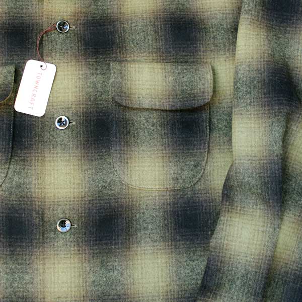 TOWNCRAFTʥ󥯥եȡˡ 50S OPEN WOOL SHIRTS CHECK OPEN SHIRTS Ĺµ֥å