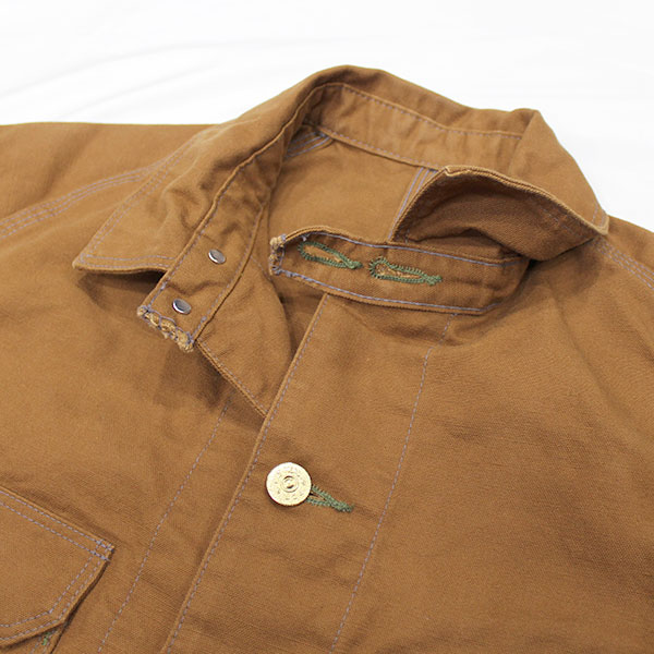 ��TCB JEANS�ʥƥ��������ӡ� �����󥺡��ˡ�Cat Head Jacket Brown Canvas ����åȥإå� �֥饦�󥭥��Х� ���㥱�å� �ǥ˥� ���С������������� JAPAN DENIM