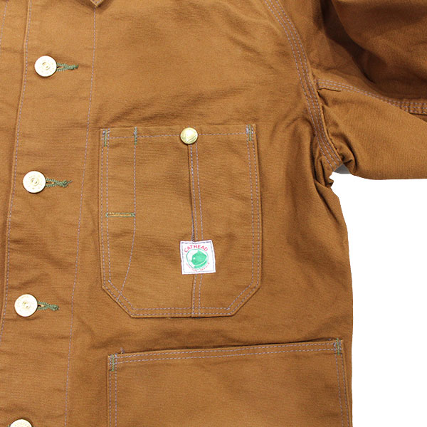 ��TCB JEANS�ʥƥ��������ӡ� �����󥺡��ˡ�Cat Head Jacket Brown Canvas ����åȥإå� �֥饦�󥭥��Х� ���㥱�å� �ǥ˥� ���С������������� JAPAN DENIM