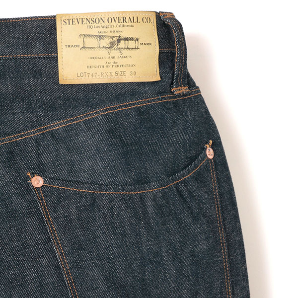 ��Stevenson Overall Co.�ʥ��ƥ����֥󥽥� �����С�������ˡ�San Francisco - 747 Rigid INDIGO DENIM ORIGINAL STRAIGHT LEG ����ǥ��� �ǥ˥� ���ȥ졼�� ������