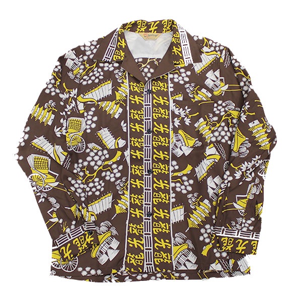 ��The GROOVIN HIGH�ʥ������롼������ϥ��ˡ�Dragon 1950s Rayon L/S Shirt ��ζ �졼��󥷥�� �����ץ󥫥顼 TOWNCRAFT 250101 50s L/S Shirt / Dragon