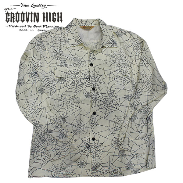 ��The GROOVIN HIGH�ʥ������롼������ϥ��ˡ�Spider Web 1950s Rayon L/S Shirt �������  �졼��󥷥�� �����ץ󥫥顼 TOWNCRAFT 250101 50s L/S Shirt / ���ѥ�����������