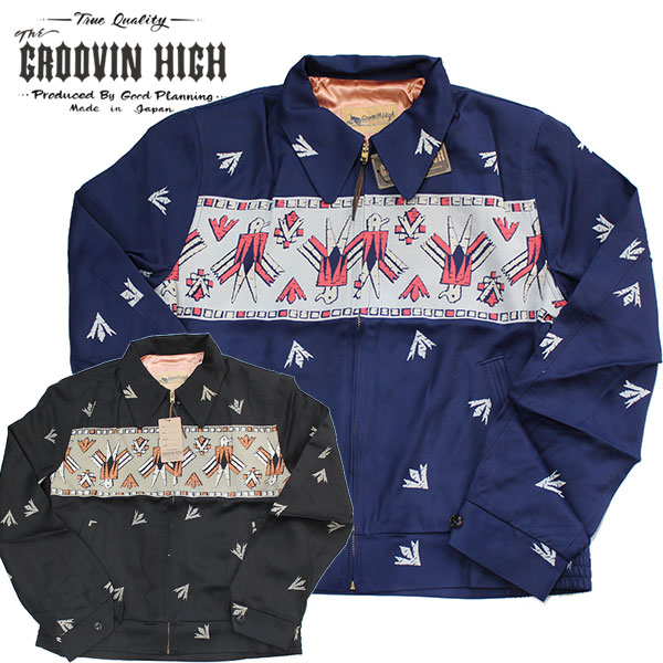 ��The GROOVIN HIGH�ʥ������롼������ϥ��ˡ�Thunderbird 1950s Rayon Jacket ��������С��� �졼��� ���㥱�å� �֥륾�� TOWNCRAFT 483