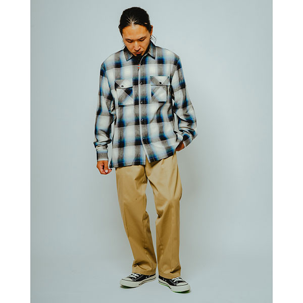 ��BIG MIKE�ʥӥå��ޥ����ˡ�Light Flannel L/S Shirts ����֥� ���åȥ� �����å� ����� �饤�� �ե��ͥ� �ͥ륷��� CHECK SHIRTS 102615100 102615102