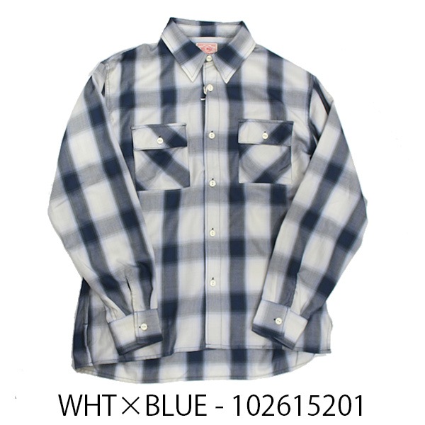 ��BIG MIKE�ʥӥå��ޥ����ˡ�Rayon Mix Ombre Slit L/S Shirts �졼��� ����֥� �����å� ����� CHECK SHIRTS 10261520 102615201