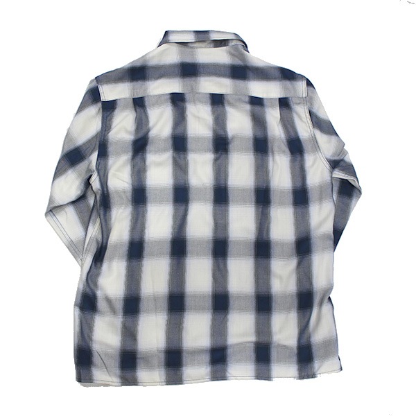 ��BIG MIKE�ʥӥå��ޥ����ˡ�Rayon Mix Ombre Slit L/S Shirts �졼��� ����֥� �����å� ����� CHECK SHIRTS 10261520 102615201