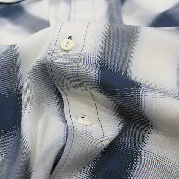 ��BIG MIKE�ʥӥå��ޥ����ˡ�Rayon Mix Ombre Slit L/S Shirts �졼��� ����֥� �����å� ����� CHECK SHIRTS 10261520 102615201