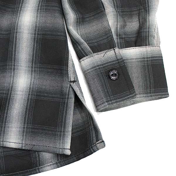 ��BIG MIKE�ʥӥå��ޥ����ˡ�Rayon Mix Ombre Slit L/S Shirts �졼��� ����֥� �����å� ����� CHECK SHIRTS 10261520 102615201