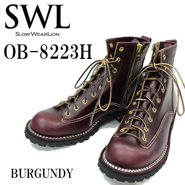 SLOWWEAR LION / SWL ( 饤) 8223H २쥶졼ȥȥ6졼åץ֡ġӥ֥ॽ#100BURGUNDY