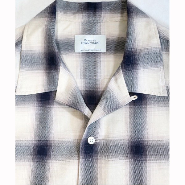 TOWNCRAFTʥ󥯥ե ˡPENNY'Sʤڥˡˡ OMBRE LOOP COLLAR SHIRTS COTTON֥롼ץ顼ĥåȥ Ĺµ CHECK SHIRTS åġTOWN CRAFT