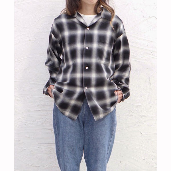 TOWNCRAFTʥ󥯥ե ˡPENNY'Sʤڥˡˡ OMBRE LOOP COLLAR SHIRTS COTTON֥롼ץ顼ĥåȥ Ĺµ CHECK SHIRTS åġTOWN CRAFT