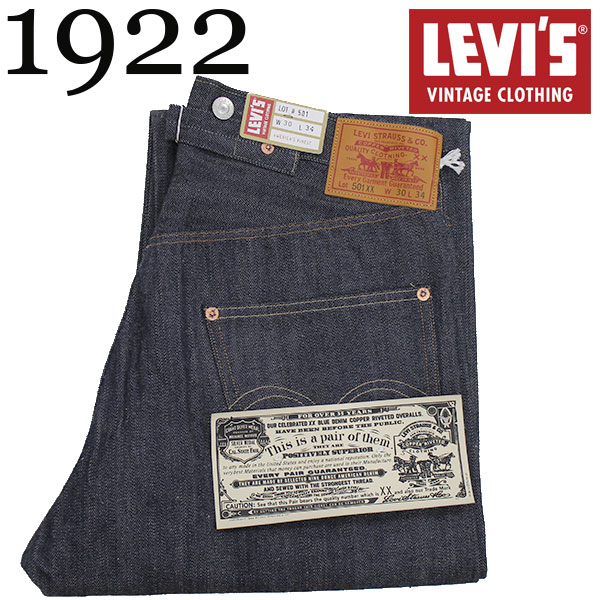 LEVI'S VINTAGE CLOTHINGʥ꡼Х ơ 󥰡ˡ1922ǯ 501XX ǥ ORGANIC ꥸå JEANS  ϥǥ˥ DENIM PANTS A44100003