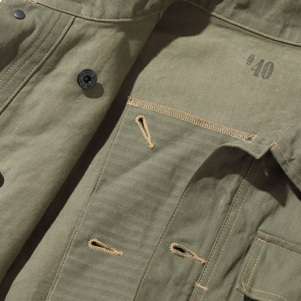 BUZZ RICKSON'SʥХꥯ󥺡ˡ U.S. MARINE CORPS M-1944 HERRINGBONE UTILITY JACKET إܡ С ߥ꥿꡼ 㥱å 
