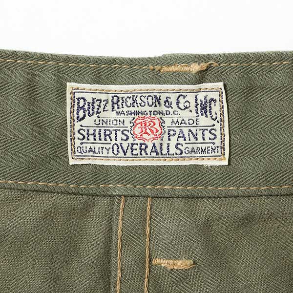 ��BUZZ RICKSON'S�ʥХ��ꥯ���󥺡ˡ� U.S. MARINE CORPS M-1944 HERRINGBONE PANTS SHORT LENGTH �ߥ꥿�꡼�ѥ�� �ե��ƥ������ѥ�� ���ѥ� BR42501
