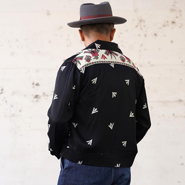 ��The GROOVIN HIGH�ʥ������롼������ϥ��ˡ�#260407 Vintage 1950s Style Gabardine Drizzler Jacket Thunderbird�ʥ�������С��ɡ� �����󥰥ȥå�  ����Х���� VINTAGE ������ơ��� �إ饯�쥹���㥱�å�