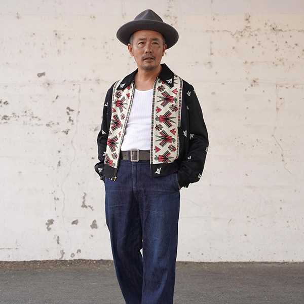 ��The GROOVIN HIGH�ʥ������롼������ϥ��ˡ�#260407 Vintage 1950s Style Gabardine Drizzler Jacket Thunderbird�ʥ�������С��ɡ� �����󥰥ȥå�  ����Х���� VINTAGE ������ơ��� �إ饯�쥹���㥱�å�