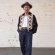 ��The GROOVIN HIGH�ʥ������롼������ϥ��ˡ�#260407 Vintage 1950s Style Gabardine Drizzler Jacket Thunderbird�ʥ�������С��ɡ� �����󥰥ȥå�  ����Х���� VINTAGE ������ơ��� �إ饯�쥹���㥱�å�