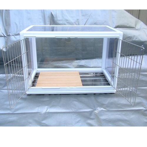 HOEI ホーエイ ペット用ゲージ 店舗用犬舎 100cmX70cmX65cm キャスター付 Used・良品 ③ 犬舎E型 ｜商品紹介｜豊栄金属工業株式会社