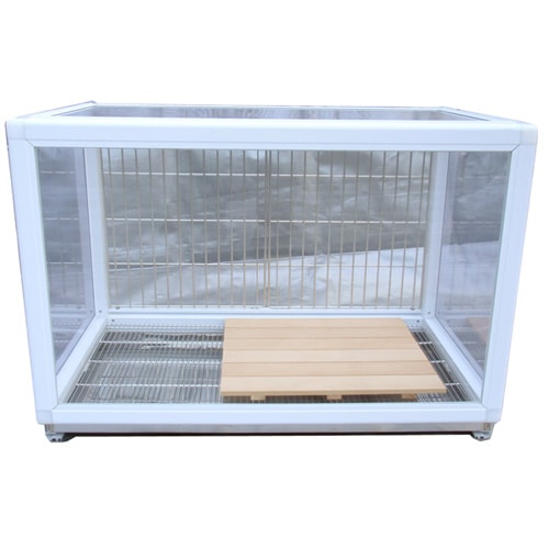 HOEI ホーエイ ペット用ゲージ 店舗用犬舎 100cmX70cmX65cm キャスター付 Used・良品 ③ 犬舎E型 ｜商品紹介｜豊栄金属工業株式会社