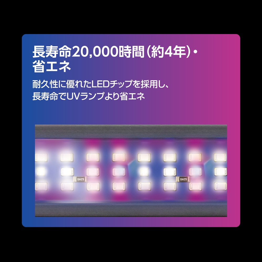 テラスカイUV スライド10W GEX 爬虫類 ライト UVA UVB 可視光線 LED