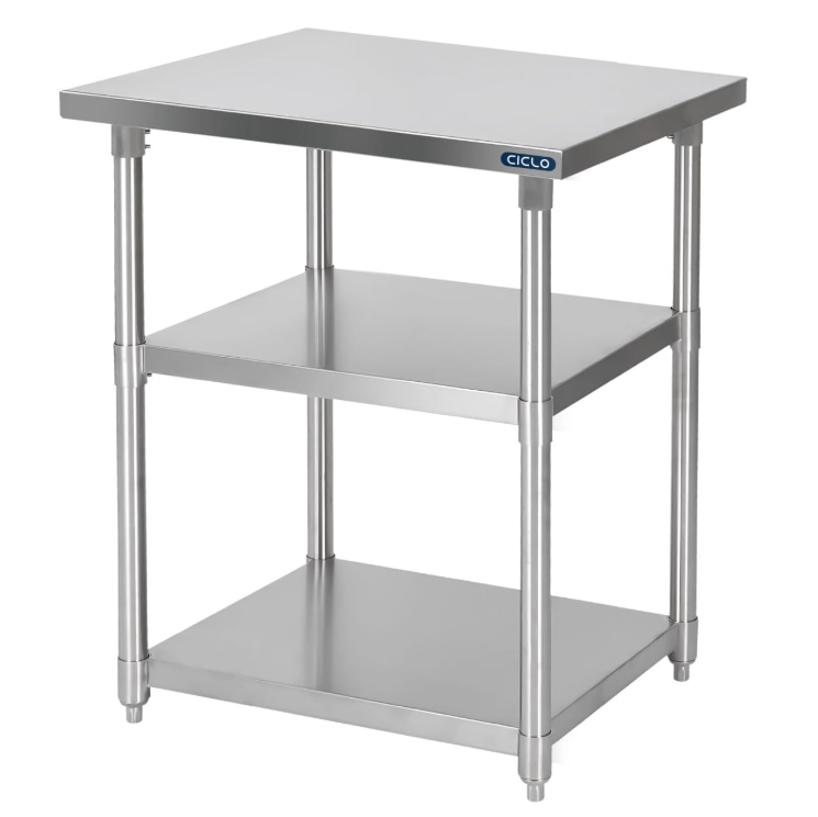 日本製 業務用 ステンレス 作業台 3段タイプ 調理台 W90×H80×D45cm ステンレス調理台 業務用キッチン 調理作業台 厨房作業台 作業テーブル 業務用作業台 業務用ステンレス作業台 キッチン作業台 kot3ba-9045