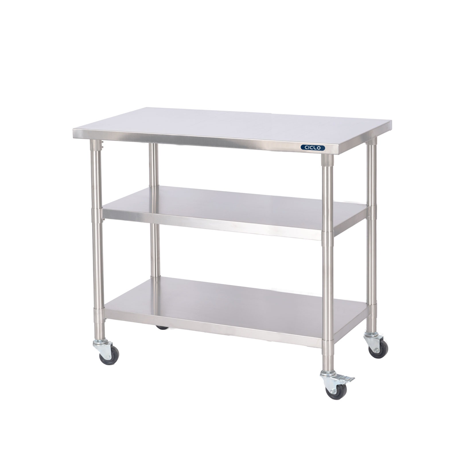 日本製 ステンレス 作業台 業務用 W150×H80×D45cm キャスター付き 3段 オールステンレス作業台 ステンレス調理台 業務用キッチン 調理作業台 キッチン作業台 ステンレス 製 キッチン 調理台 組立簡単 台所 ホテル 食品準備 レストラン 食堂 kot3ca-15045
