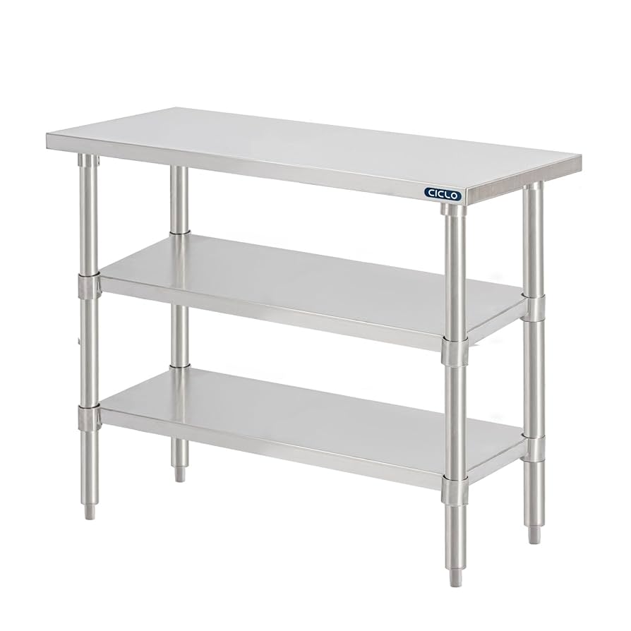 日本製 業務用 ステンレス 作業台 3段タイプ 調理台 W180×H80×D45cm ステンレス調理台 業務用キッチン 調理作業台 厨房作業台 作業テーブル 業務用作業台 業務用ステンレス作業台 キッチン作業台 kot3ba-18045