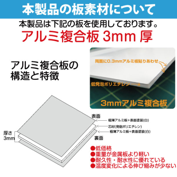 登録電気工事業者登録票  アルミ複合板 化粧ビス 看板  各種業者 許可票 業者票  ele-alumi-bisu