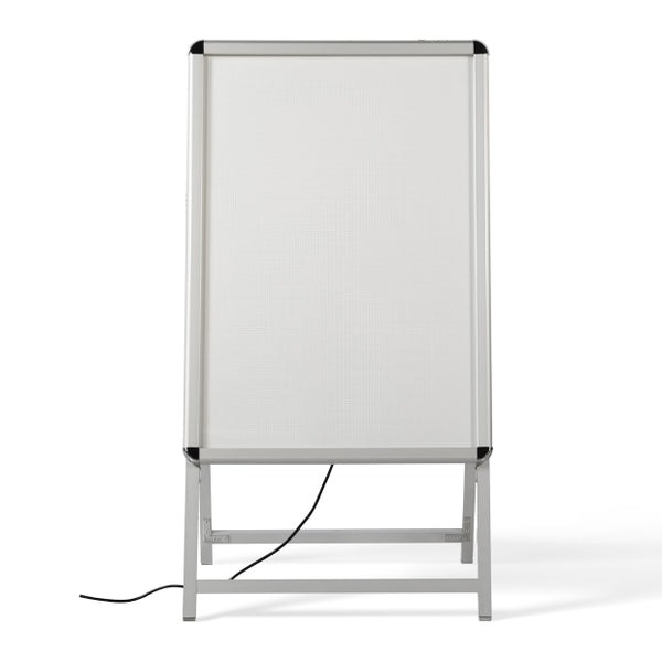 【送料無料】(スタンド付きLEDライトパネル看板)　屋外対応、アルミ製A型　B1 片面　ブラック色 W795*H1430mm　alp-b1s-bk【法人名義:代引可】