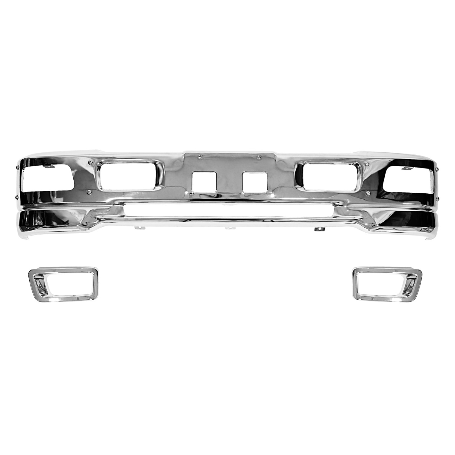 いすゞ 超低PMエルフ 標準 メッキ フロント バンパー + ガーニッシュ