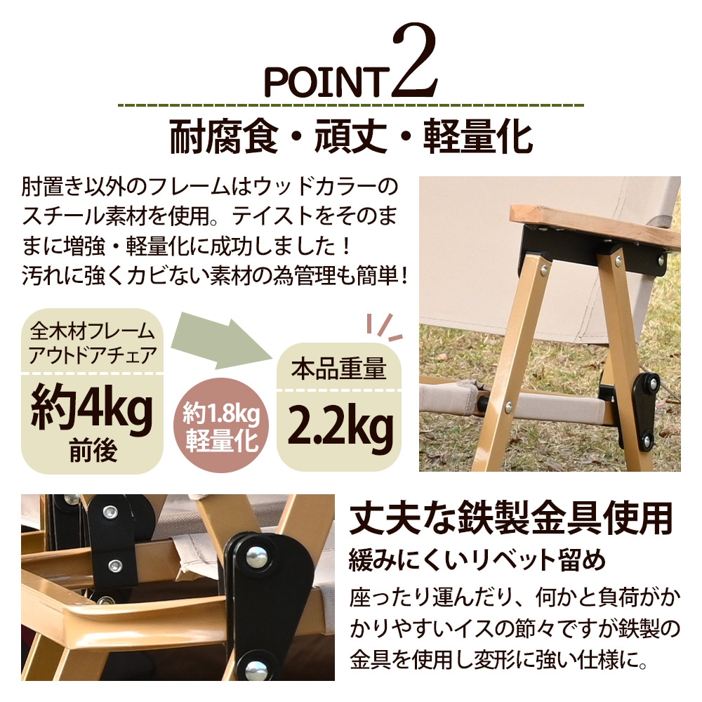 2個セット❣️アーム付きスリムチェア❣️バーベキュー‼️キャンプ